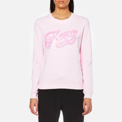 KENZO Women's Light Cotton Molleton Logo Sweatshirt - Faded Pink