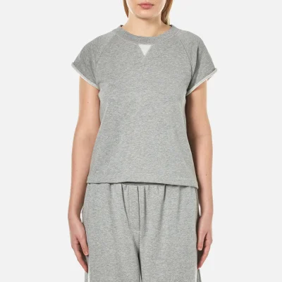 T by Alexander Wang Women's Soft French Terry Cap Sleeve Raglan Sweatshirt - Heather Grey