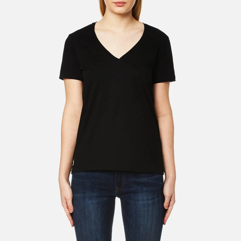 Polo Ralph Lauren Women's V Neck T-Shirt - Black Image 1
