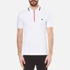 Lacoste Men's 'Made in France' Zip Polo Shirt - White/Ship-Red - Image 1