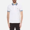 Lacoste Men's Collar Detail Polo Shirt - White/Sapphire Blue - Image 1