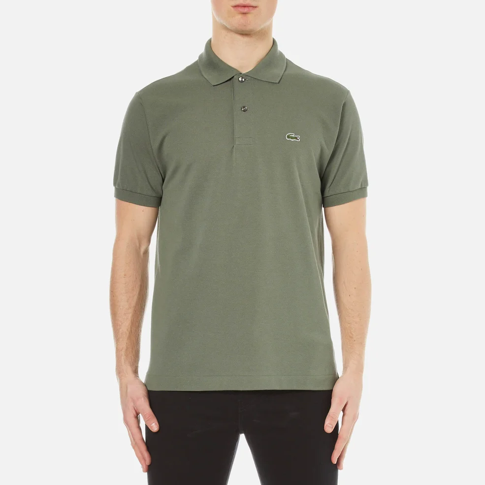 Lacoste Men's Short Sleeve Pique Polo Shirt - Army Image 1