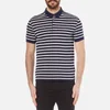 Lacoste Men's Striped Mini Pique Polo Shirt - Navy Blue/Flour - Image 1