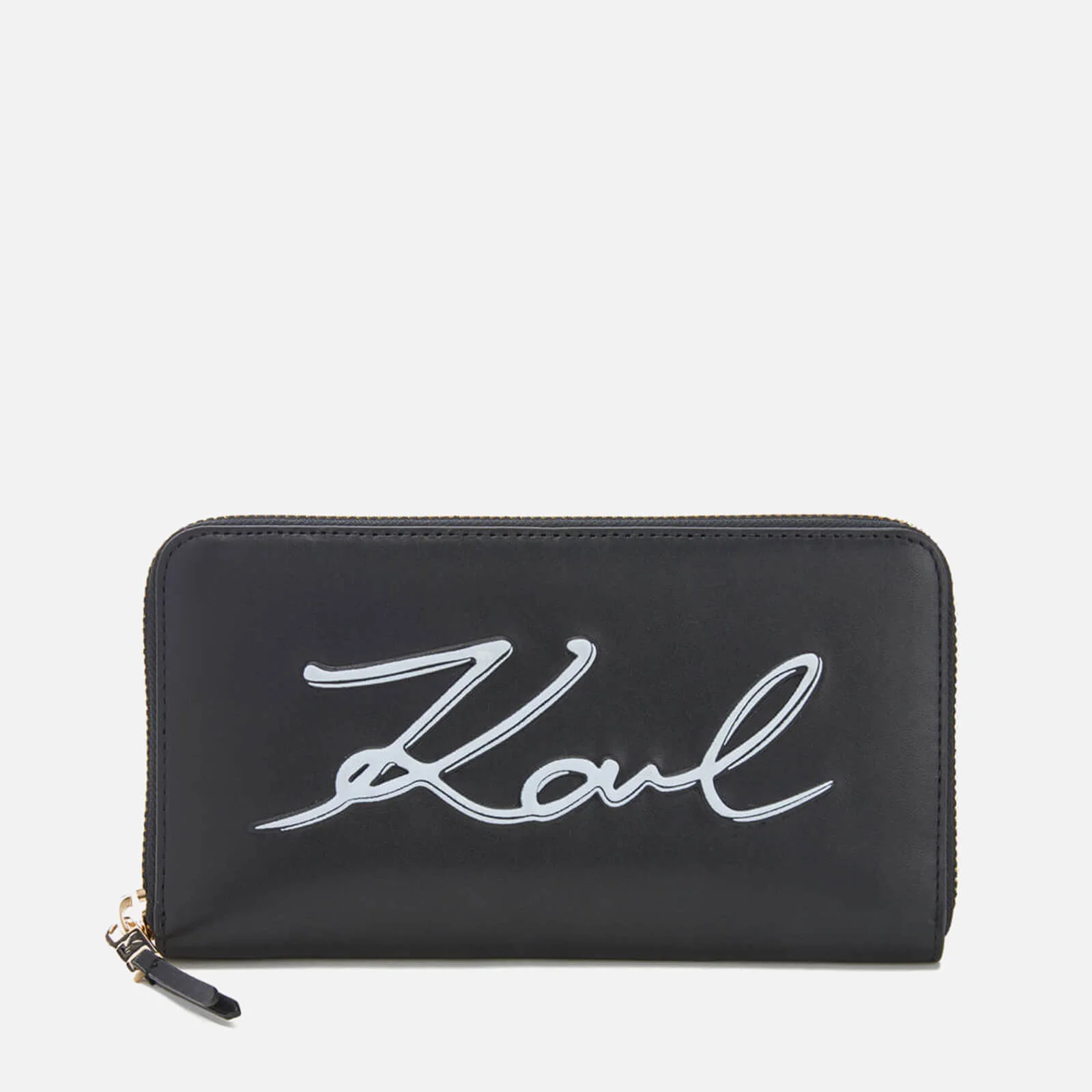 Karl Lagerfeld Women's K/Metal Signature Zip Wallet - Black Image 1
