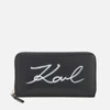 Karl Lagerfeld Women's K/Metal Signature Zip Wallet - Black - Image 1