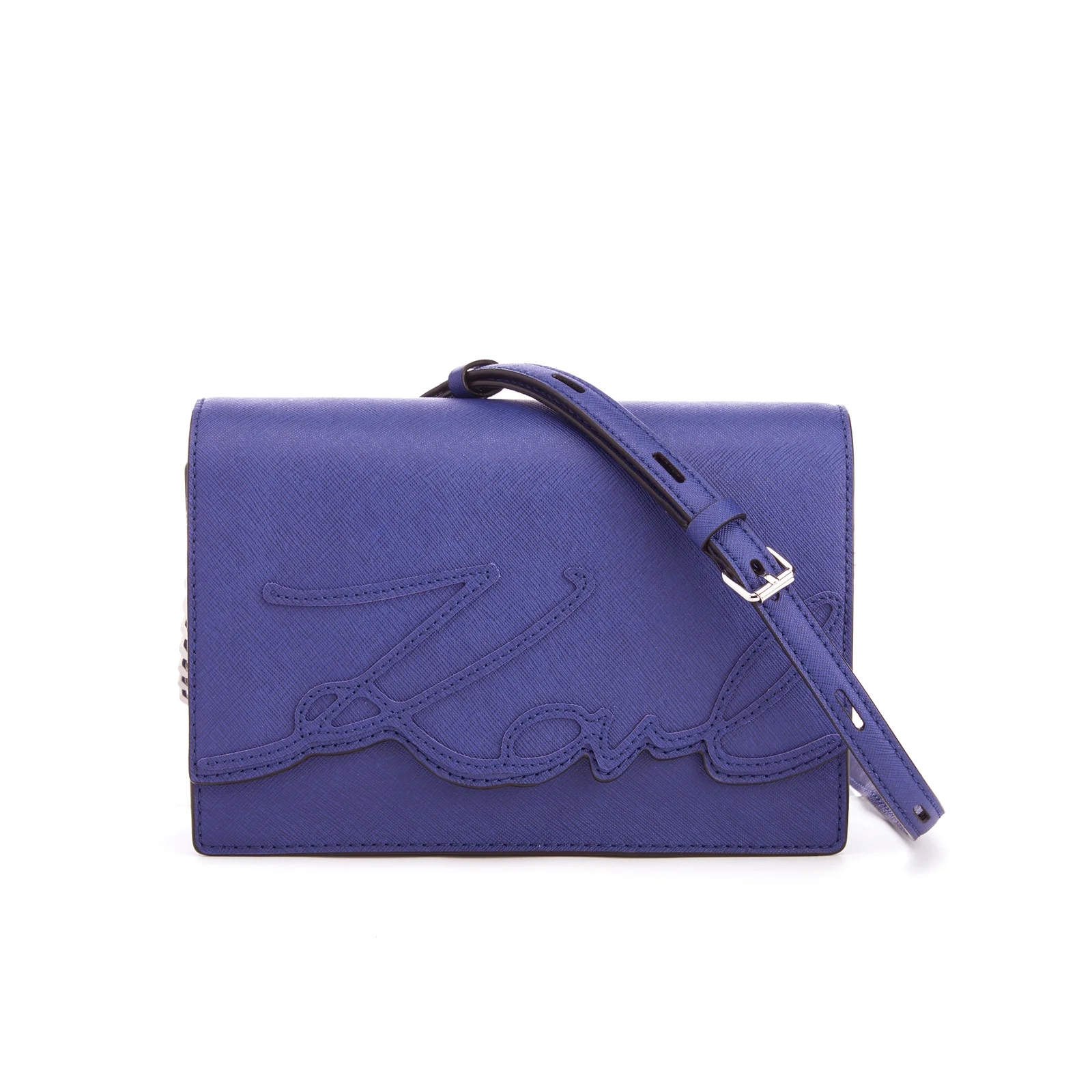 Karl Lagerfeld Women's K/Signature Shoulder Bag - Blue Image 1