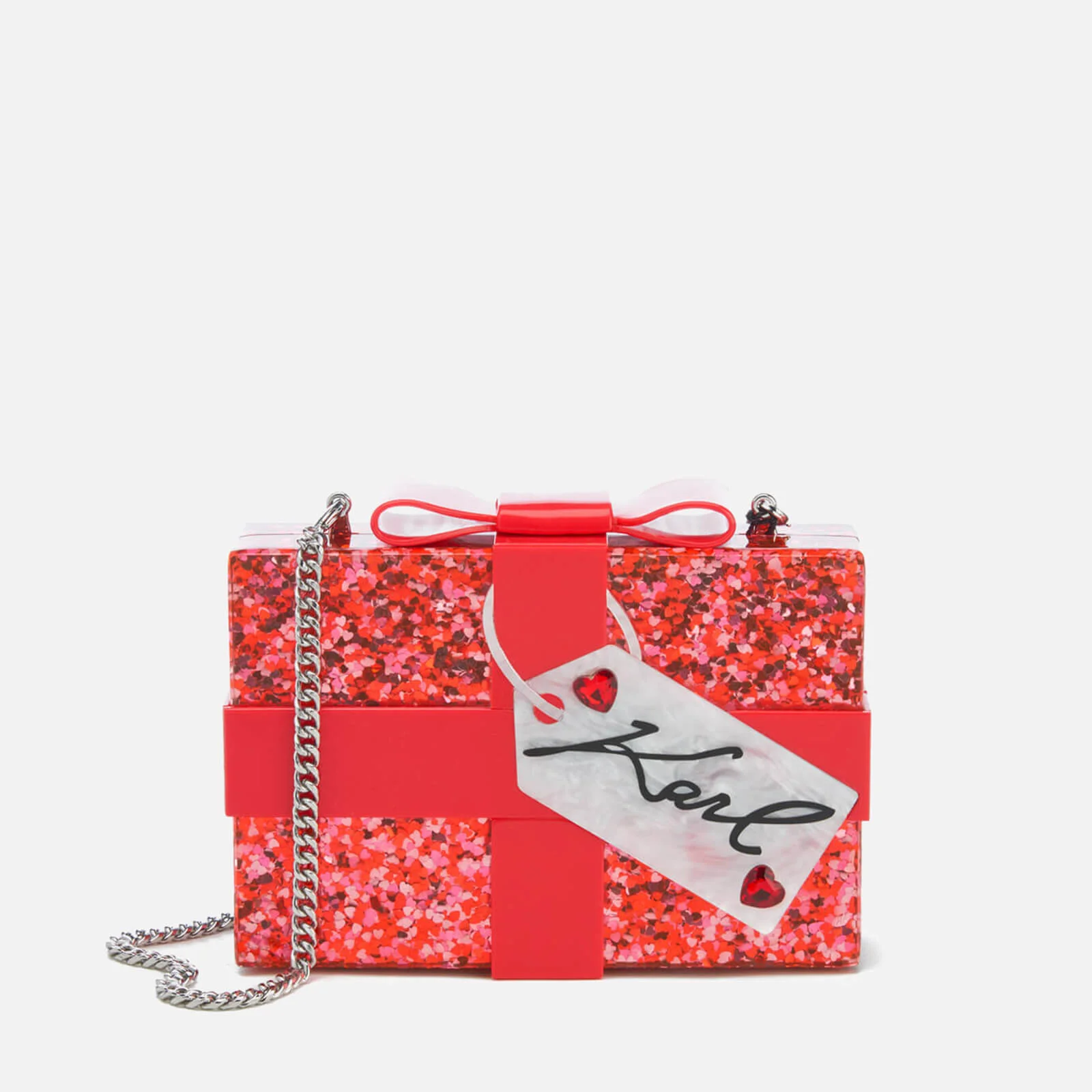 Karl Lagerfeld Women's Valentine Minaudiere Bag - Scarlet Image 1