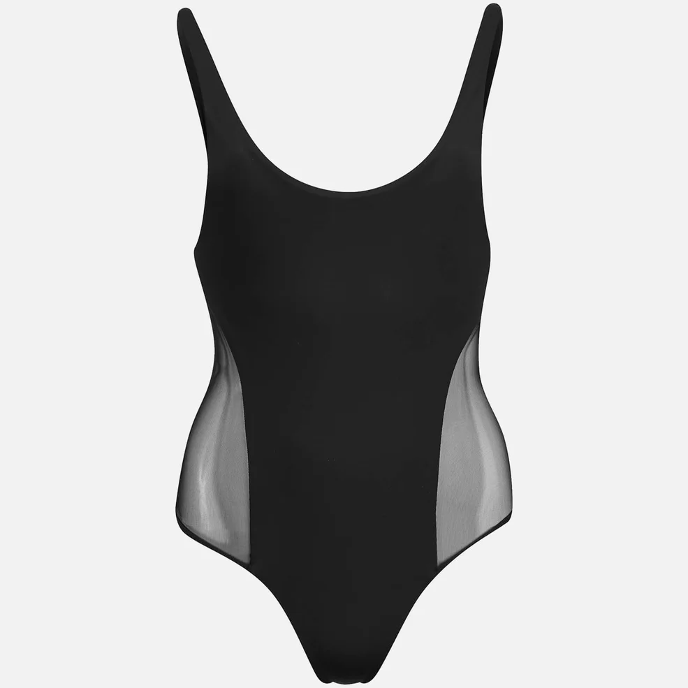 Mara Hoffman Women's Mesh Side 1 Piece Swimsuit - Black Image 1