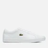 Lacoste Men's Straightset Bl 1 Leather Trainers - White - Image 1
