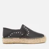 Ash Women's Xiao Leather Studded Espadrilles - Black - Image 1