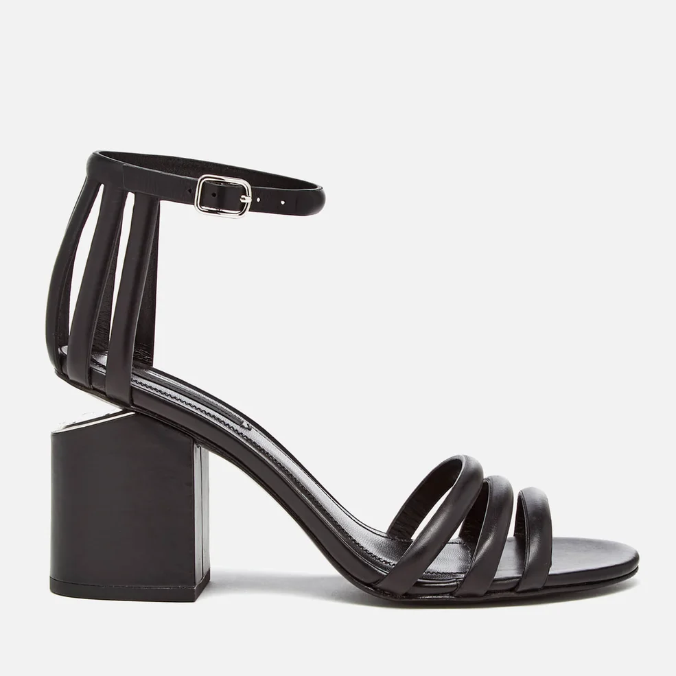 Alexander Wang Women's Cage Abby Leather Block Heeled Sandals - Black Image 1