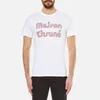 Maison Kitsuné Men's Striped Mk T-Shirt - White - Image 1