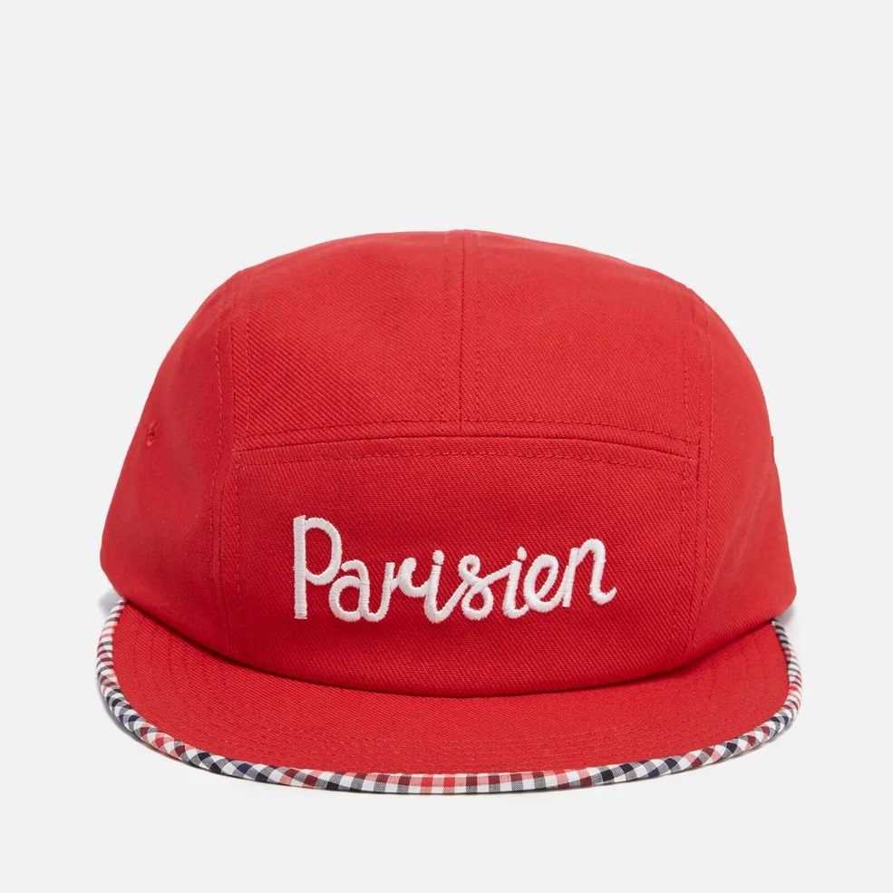 Maison Kitsuné Men's Cap 5P Parisien - Red Image 1