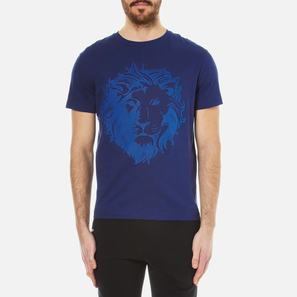 Versus Versace Men's Embossed Lion T-Shirt - Blue Image 1