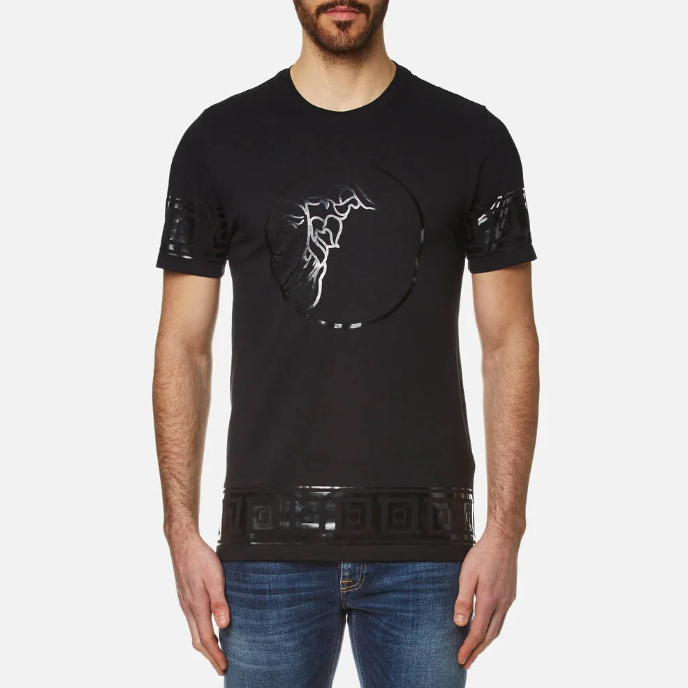 Versace Collection Men's Logo Piping T-Shirt - Black Image 1
