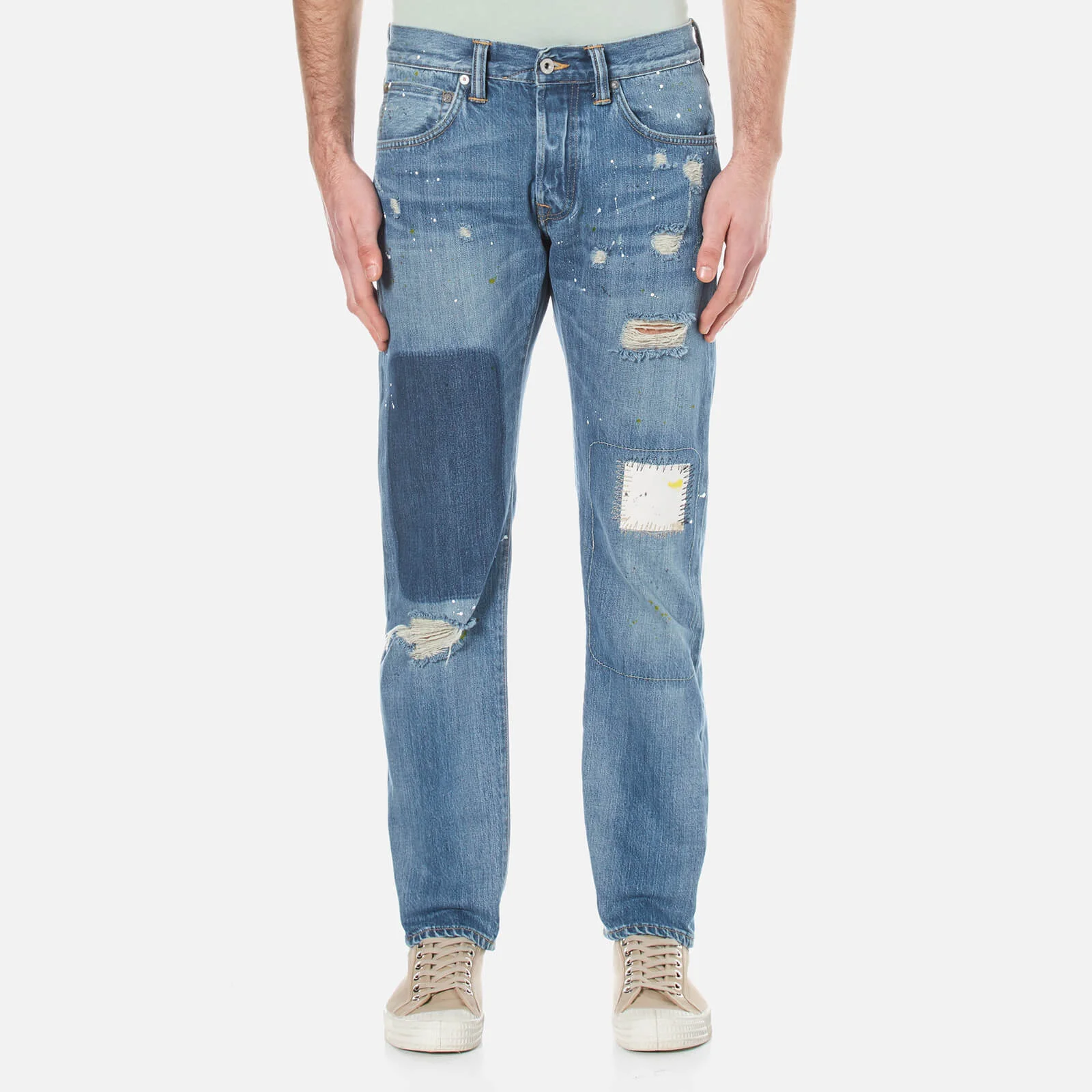 Edwin Men's ED-55 Regular Tapered Jeans - Pulled Wash Image 1