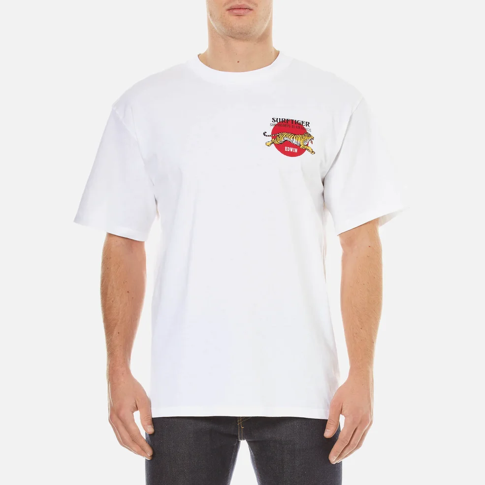 Edwin Men's Malibu Surftiger T-Shirt - White Image 1