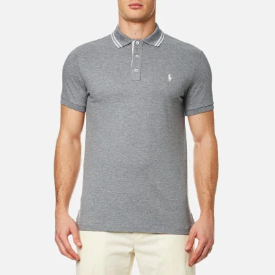 Polo Ralph Lauren Men's Custom Fit Tipped Polo Shirt - Vesper Grey