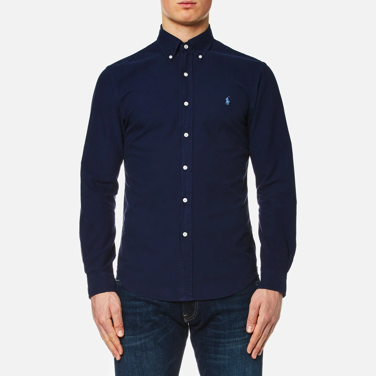Polo Ralph Lauren Men's Garment Overdye Slim Fit Shirt - Blue Image 1