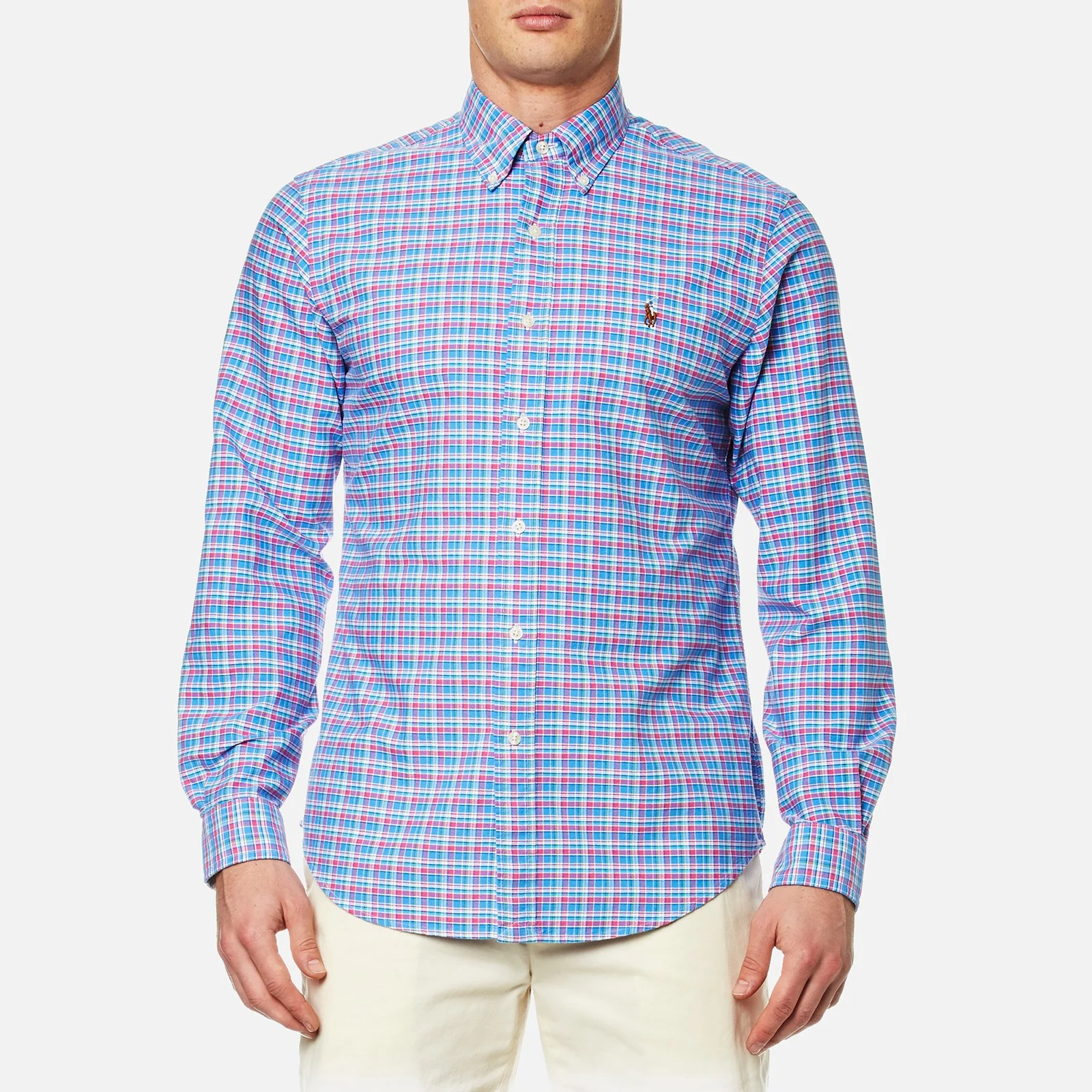 Polo Ralph Lauren Men's Custom Check Shirt - Blue Image 1
