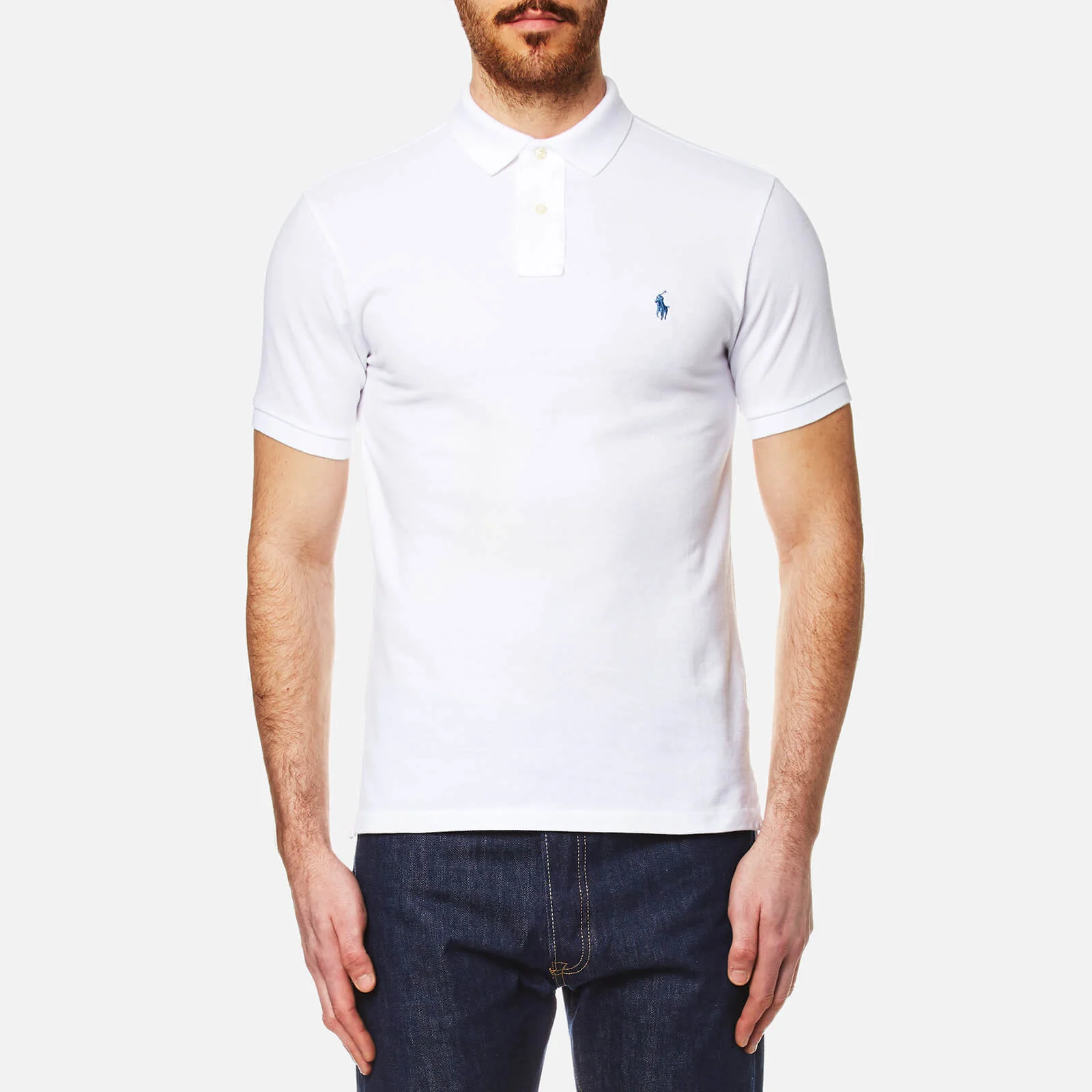 Polo Ralph Lauren Men's Slim Fit Mesh Polo Shirt - White Image 1