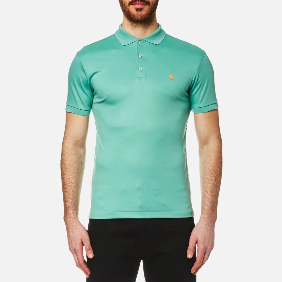 Polo Shirt Ralph Lauren Men's Pima Cotton Slim Fit Polo Shirt - Green Image 1