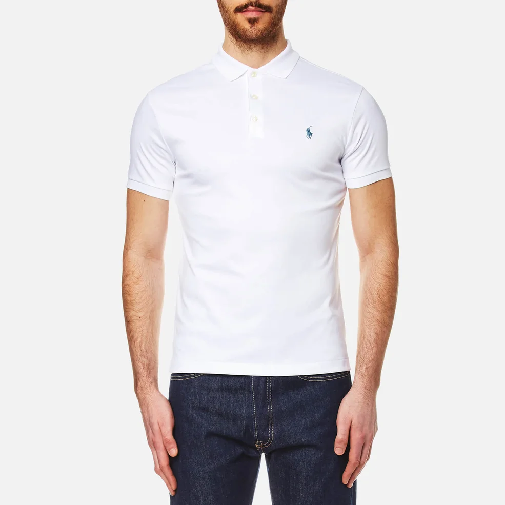 Polo Ralph Lauren Men's Pima Cotton Slim Fit Polo Shirt - White Image 1