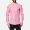 Polo Ralph Lauren Men's Stripe Slim Fit Long Sleeve Linen Shirt - Pink - Image 1