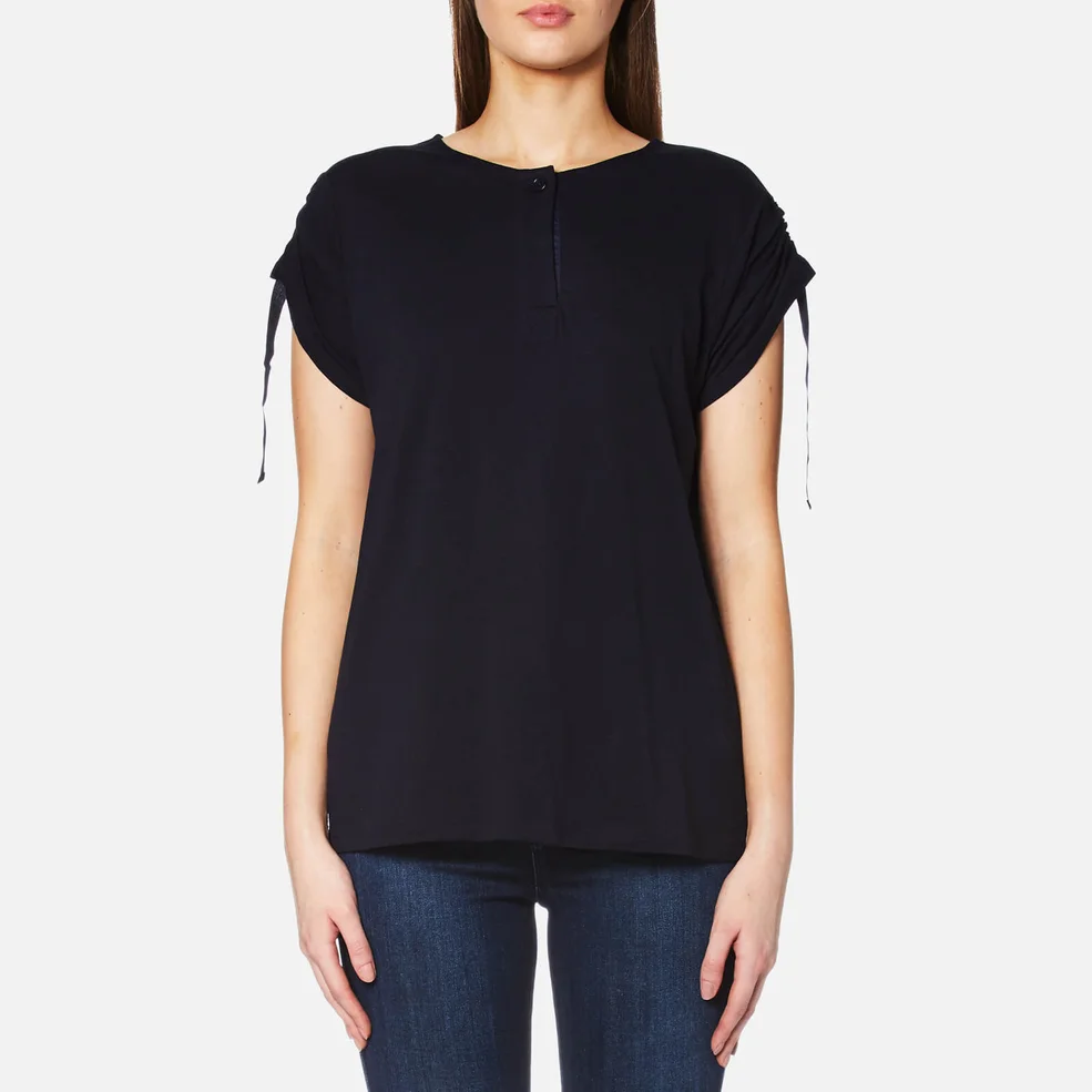 Helmut Lang Women's T-Shirt with Sleeve Detail - Midnight Image 1
