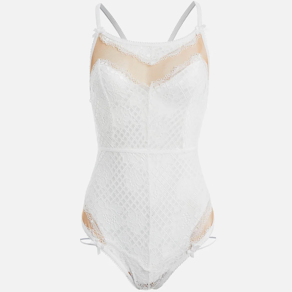 For Love & Lemons Women's Daffodil Lace Body Suit - White Image 1