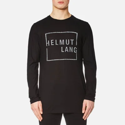 Helmut Lang Men's Long Sleeve Square Logo T-Shirt - Black