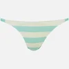Solid & Striped Women's The Morgan Bikini Bottoms - Aqua/Cream Stripe - Image 1