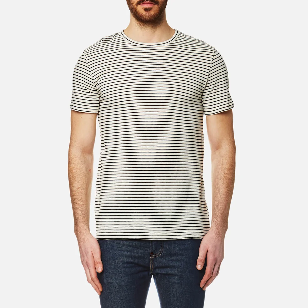 A.P.C. Men's Paul Striped T-Shirt - Ecru Image 1