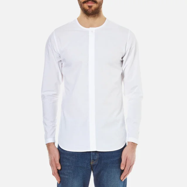 Folk Men's Collarless Shirt - White