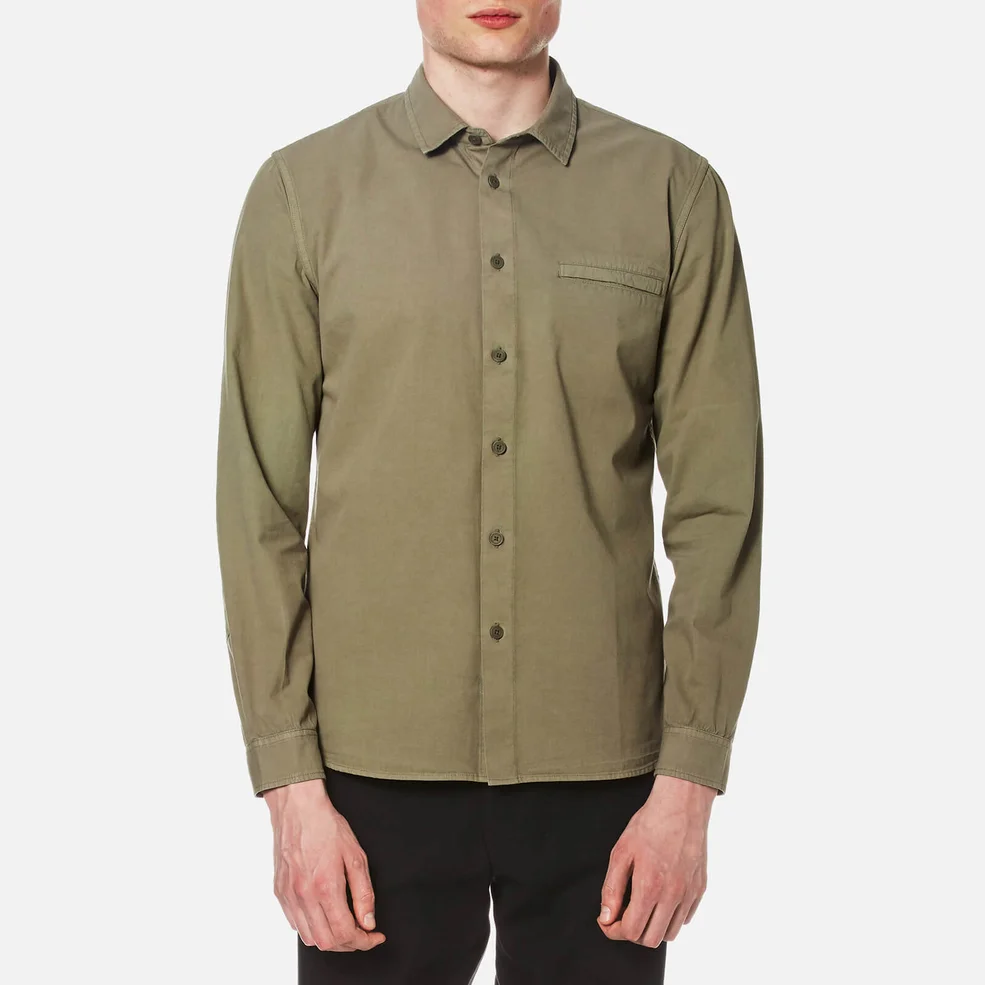 Folk Men's Elbow Patch Shirt - Soft Military Image 1