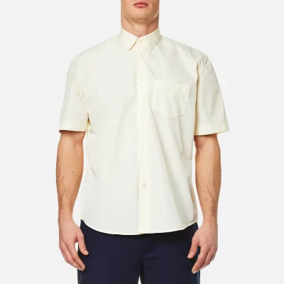 Our Legacy Men's Initial Short Sleeve Shirt - Cream Poplin