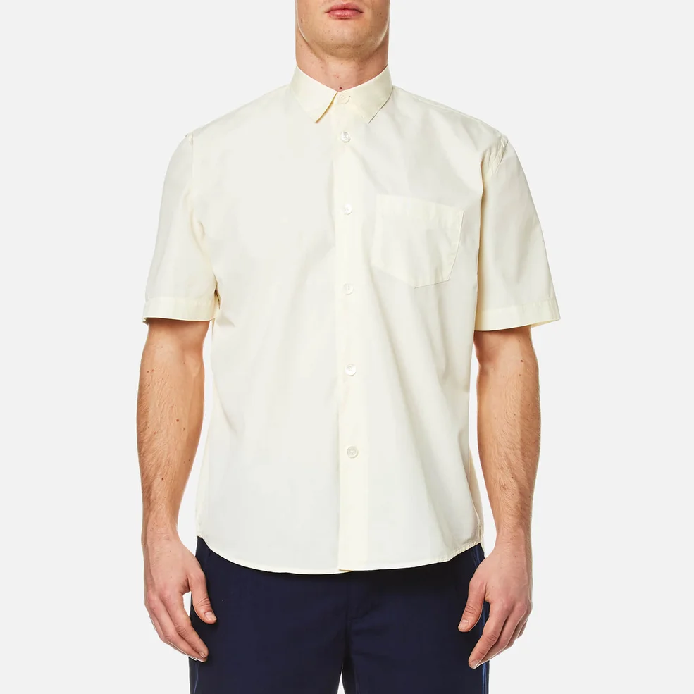 Our Legacy Men's Initial Short Sleeve Shirt - Cream Poplin Image 1