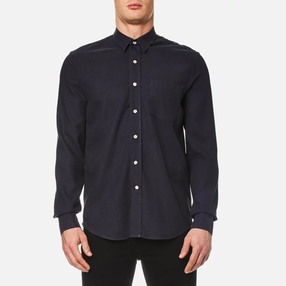 Our Legacy Men's Classic Silk Shirt - Navy Image 1