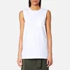DKNY Women's Sleeveless Shirt with Step Hem and Front Pocket - White - Image 1