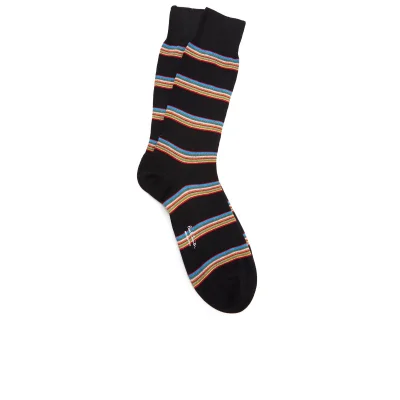 Paul Smith Men's Multi Block Stripe Socks - Black