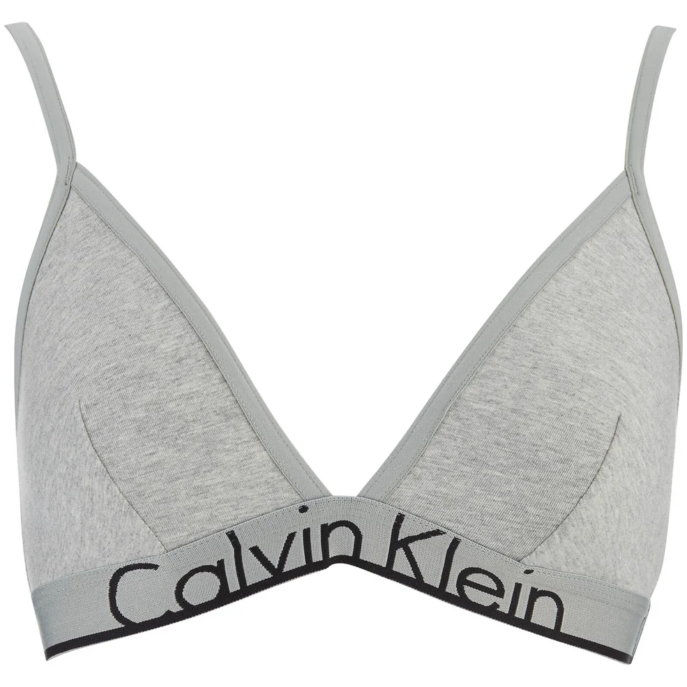 Calvin Klein Women's Triangle Unlined Bra - Grey Heather Image 1