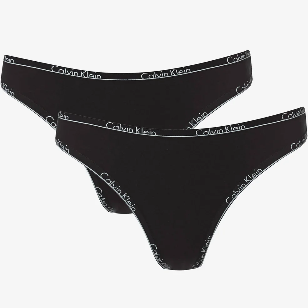 Calvin Klein Women's Thong 2 Pack - Black Image 1