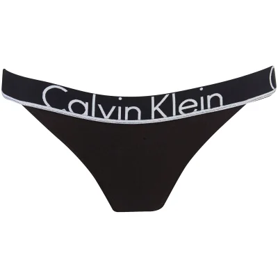 Calvin Klein Women's Thick Band Tanga Briefs - Black
