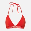 Calvin Klein Women's Triangle Bikini Top - Fiery Red - Image 1