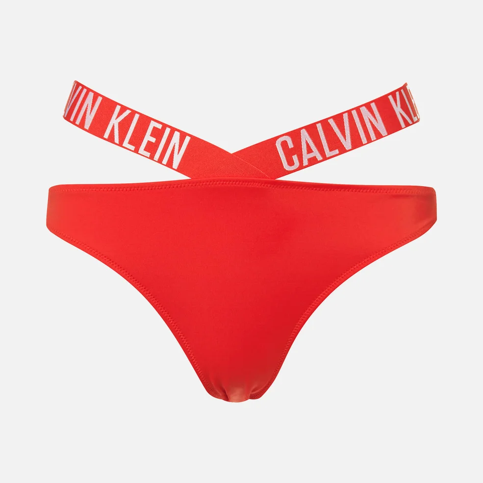 Calvin Klein Women's X Bikini Bottoms - Fiery Red Image 1