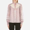 Marc Jacobs Women's Semi Embellished Button Down Blouse - White/Multi - Image 1