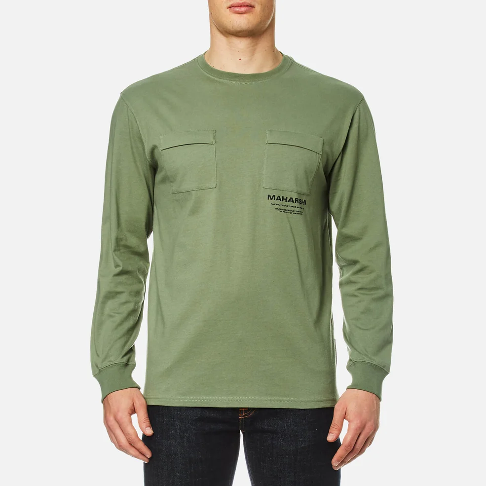 Maharishi Men's Long Sleeve T-Shirt Militaire Couvert - Patina Image 1