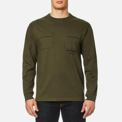 Maharishi Men's Long Sleeve T-Shirt Militaire Couvert - Maha Olive