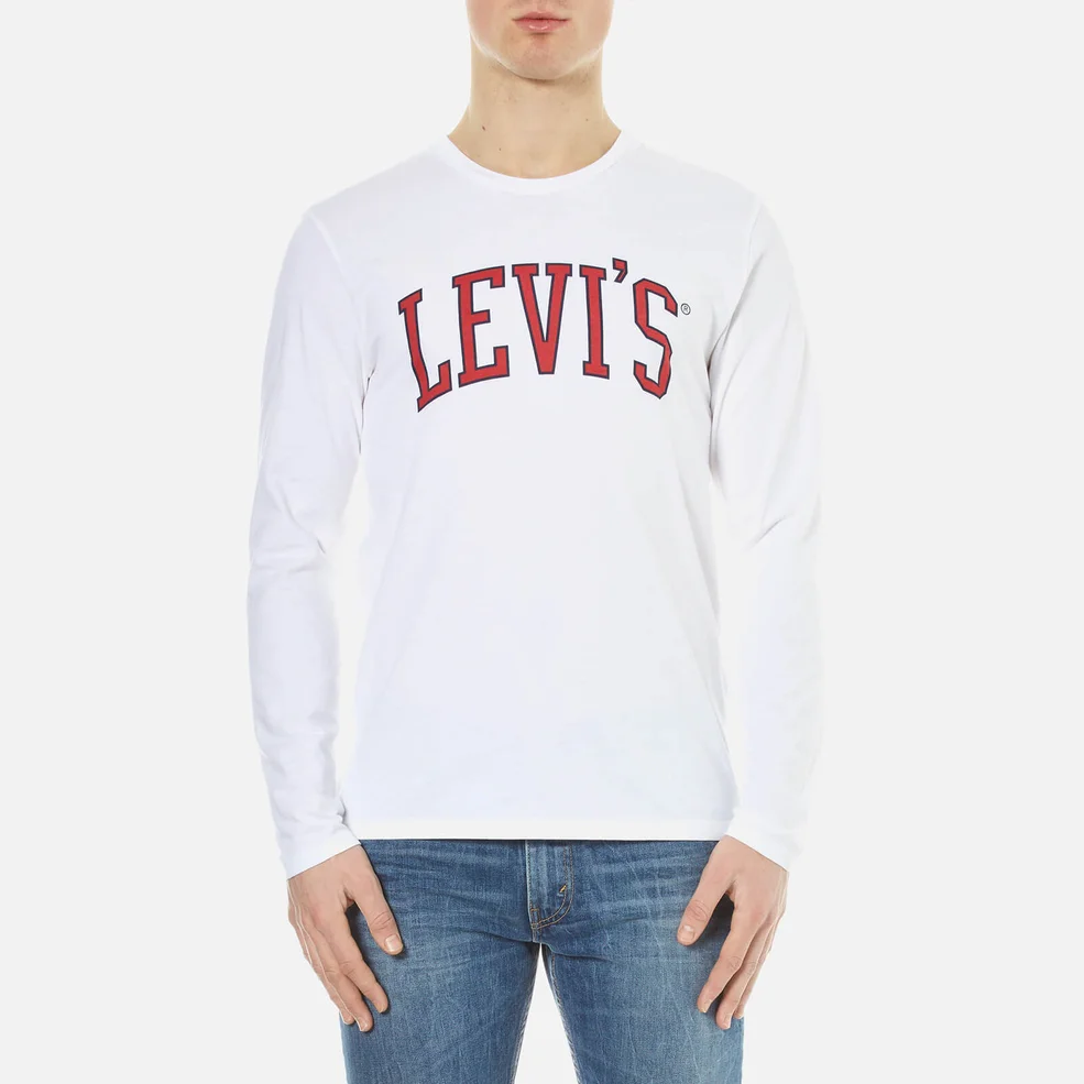 Levi's Men's Long Sleeve Graphic Set in Neck T-Shirt - BC Levi's Collegiate Image 1