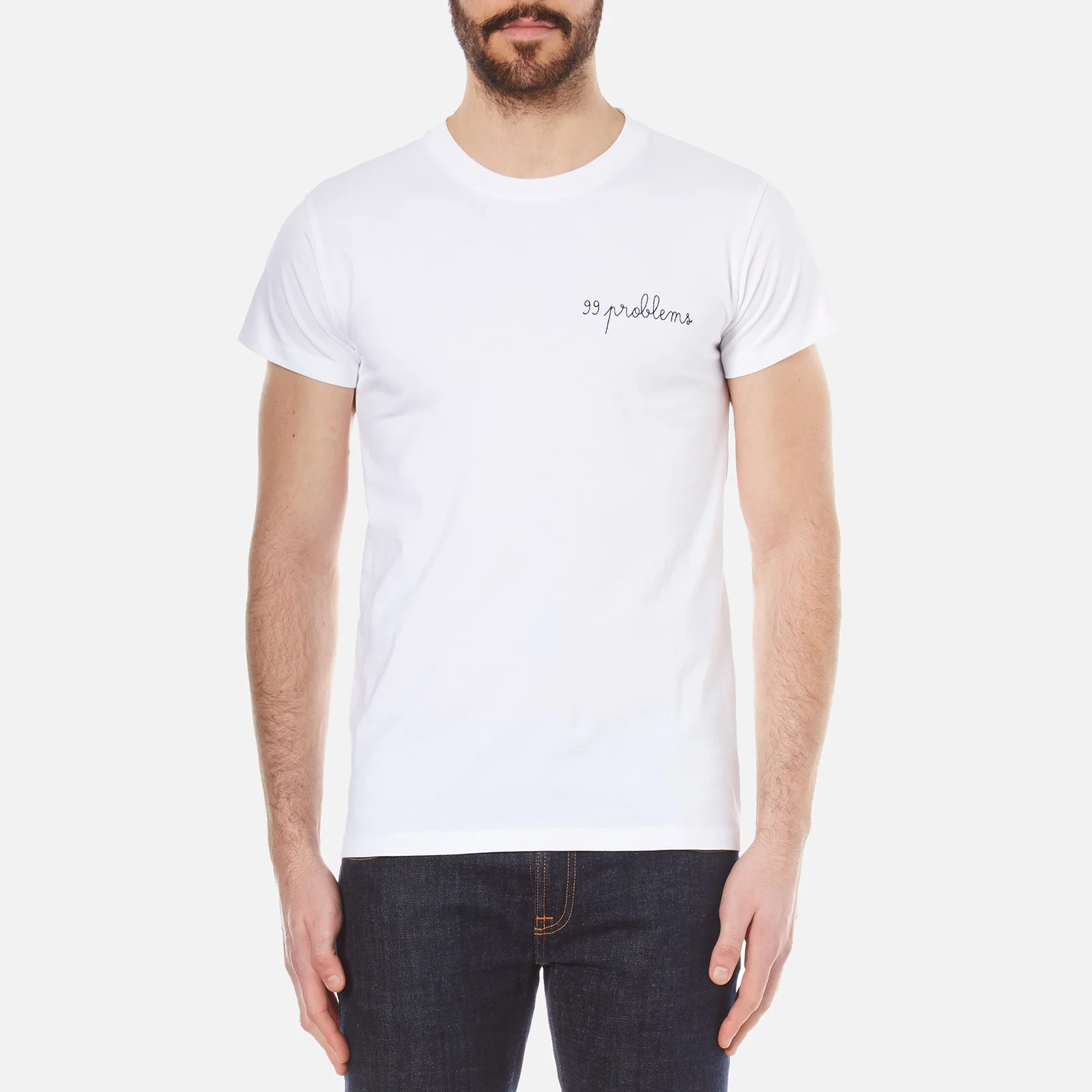 Maison Labiche Men's 99 Problems Heavy T-Shirt - White Image 1